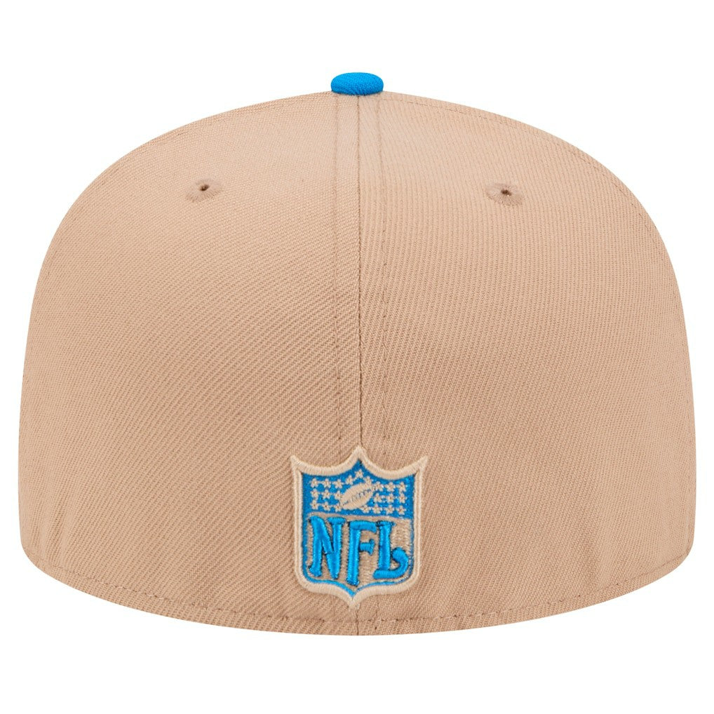 Detroit Lions New Era Throwback Logo Main 59FIFTY Fitted Hat - Tan on sale