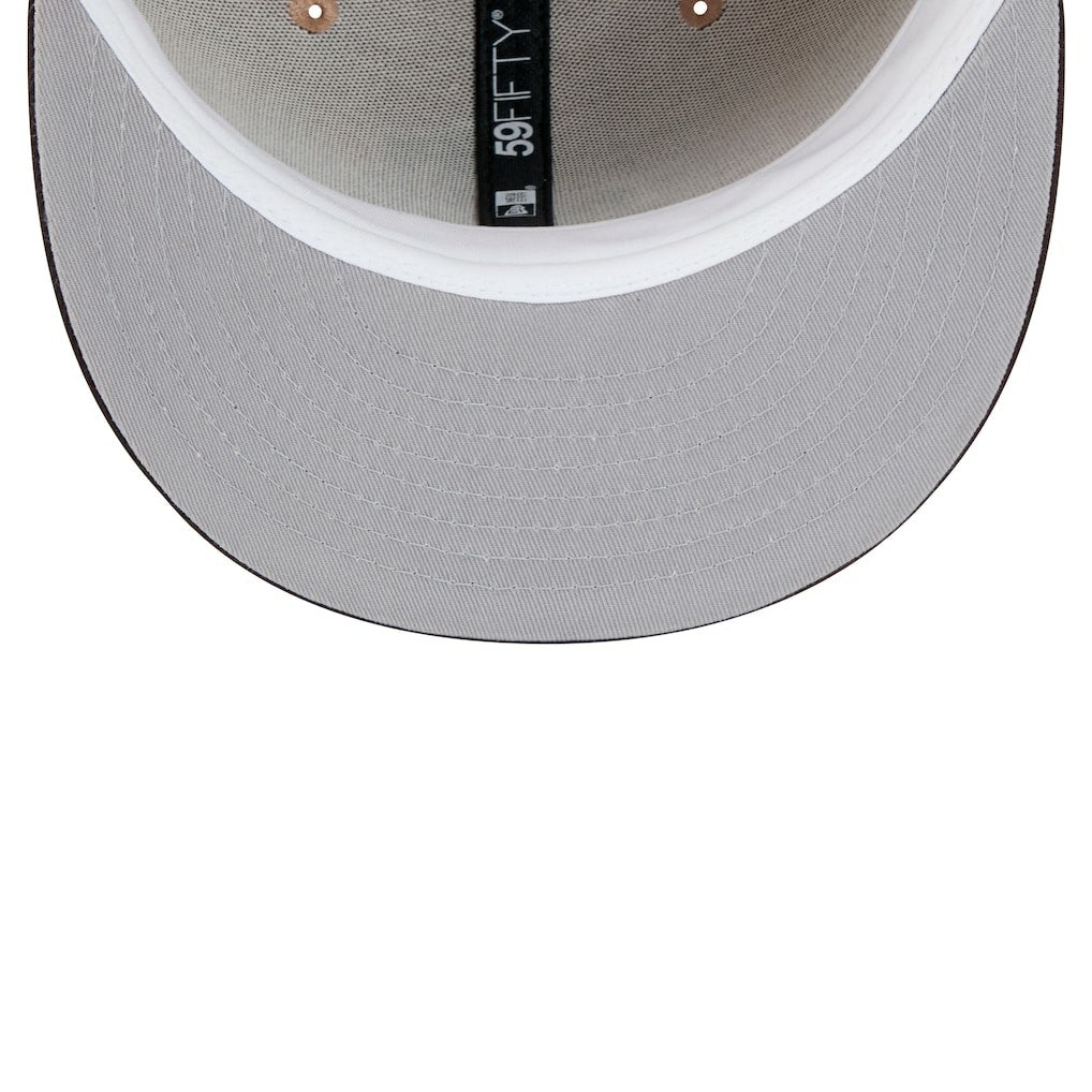 Cleveland Browns New Era Throwback Logo Main 59FIFTY Fitted Hat - Tan for sale
