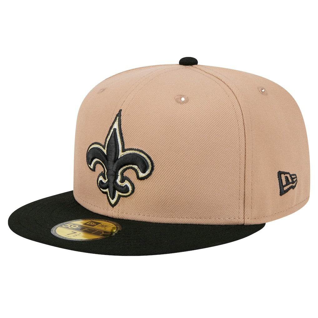 New Orleans Saints New Era Logo Main 59FIFTY Fitted Hat - Tan sale