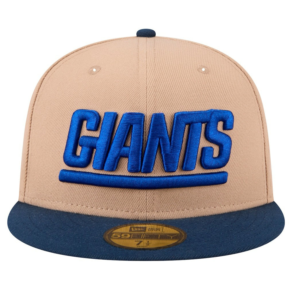 New York Giants New Era Wordmark Logo Main 59FIFTY Fitted Hat - Tan sale