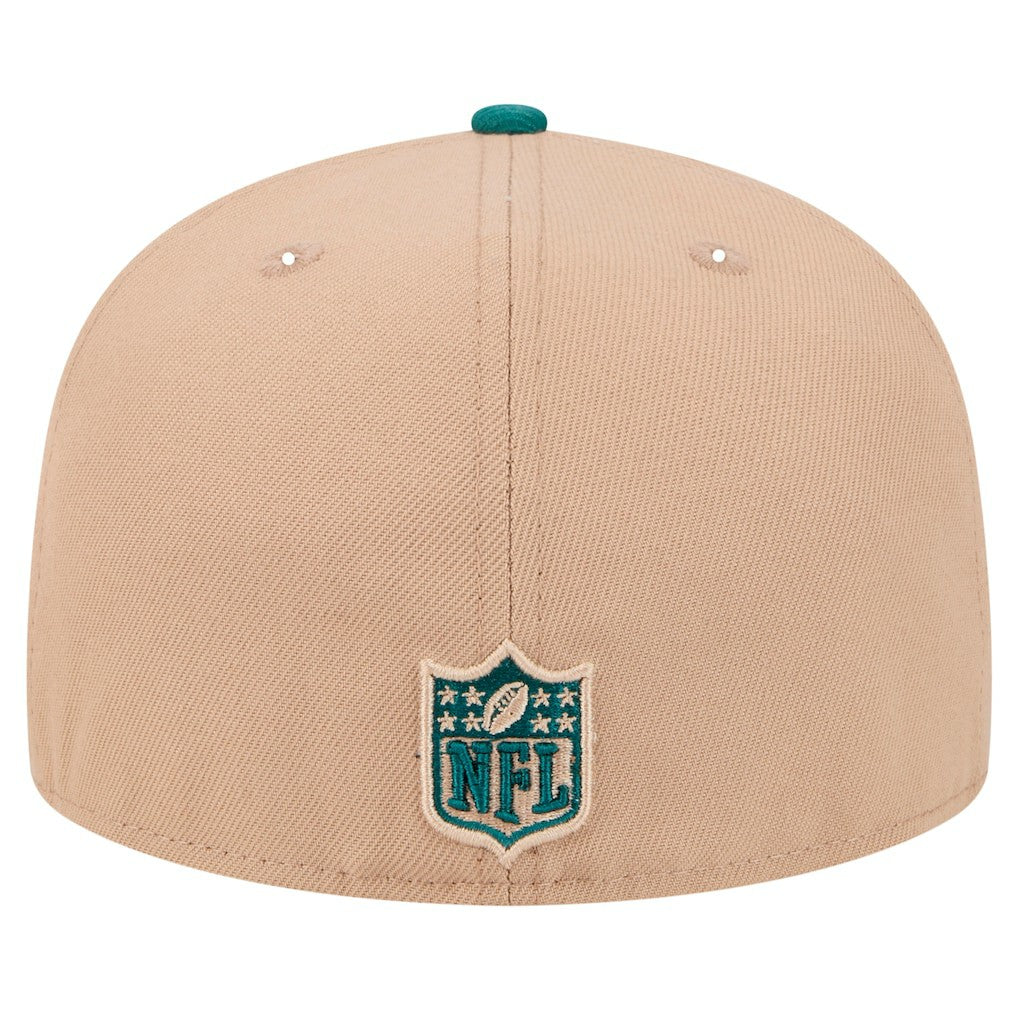 Philadelphia Eagles New Era Logo Main 59FIFTY Fitted Hat - Tan on sale