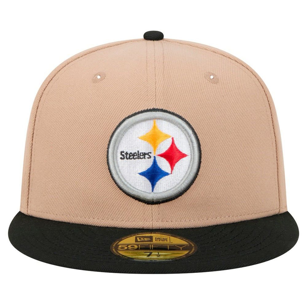 Pittsburgh Steelers New Era Logo Main 59FIFTY Fitted Hat - Tan discount