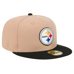 Pittsburgh Steelers New Era Logo Main 59FIFTY Fitted Hat - Tan discount