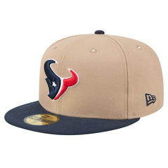 Houston Texans New Era Logo Main 59FIFTY Fitted Hat - Tan outlet