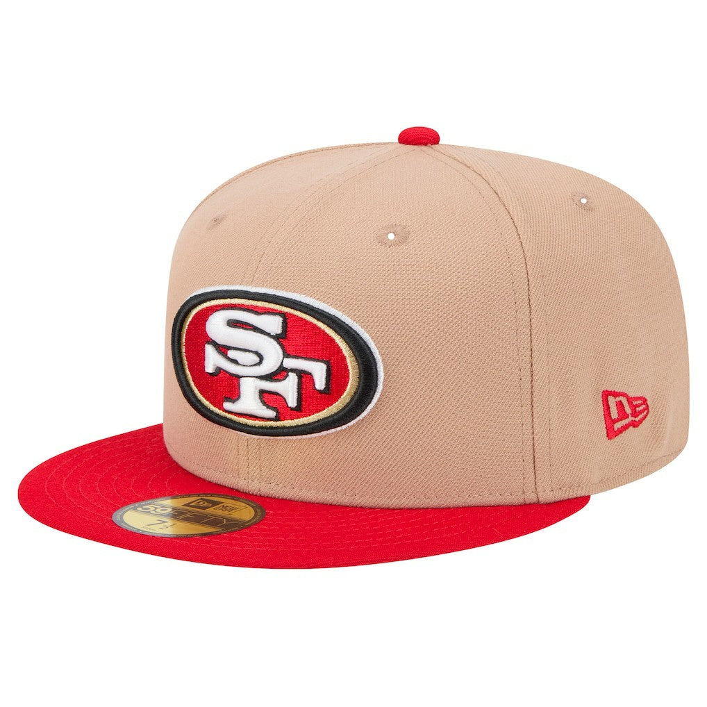 San Francisco 49ers New Era Logo Main 59FIFTY Fitted Hat - Tan for sale