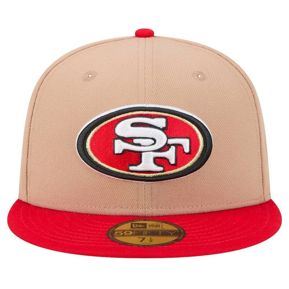 San Francisco 49ers New Era Logo Main 59FIFTY Fitted Hat - Tan for sale