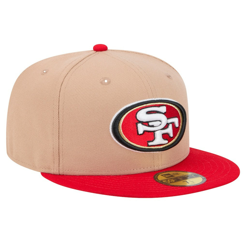 San Francisco 49ers New Era Logo Main 59FIFTY Fitted Hat - Tan for sale