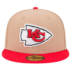 Kansas City Chiefs New Era Logo Main 59FIFTY Fitted Hat - Tan sale