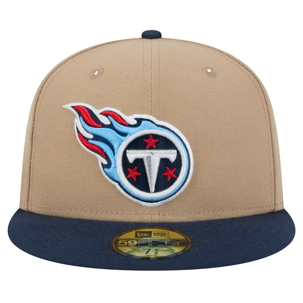 Tennessee Titans New Era Logo Main 59FIFTY Fitted Hat - Tan outlet