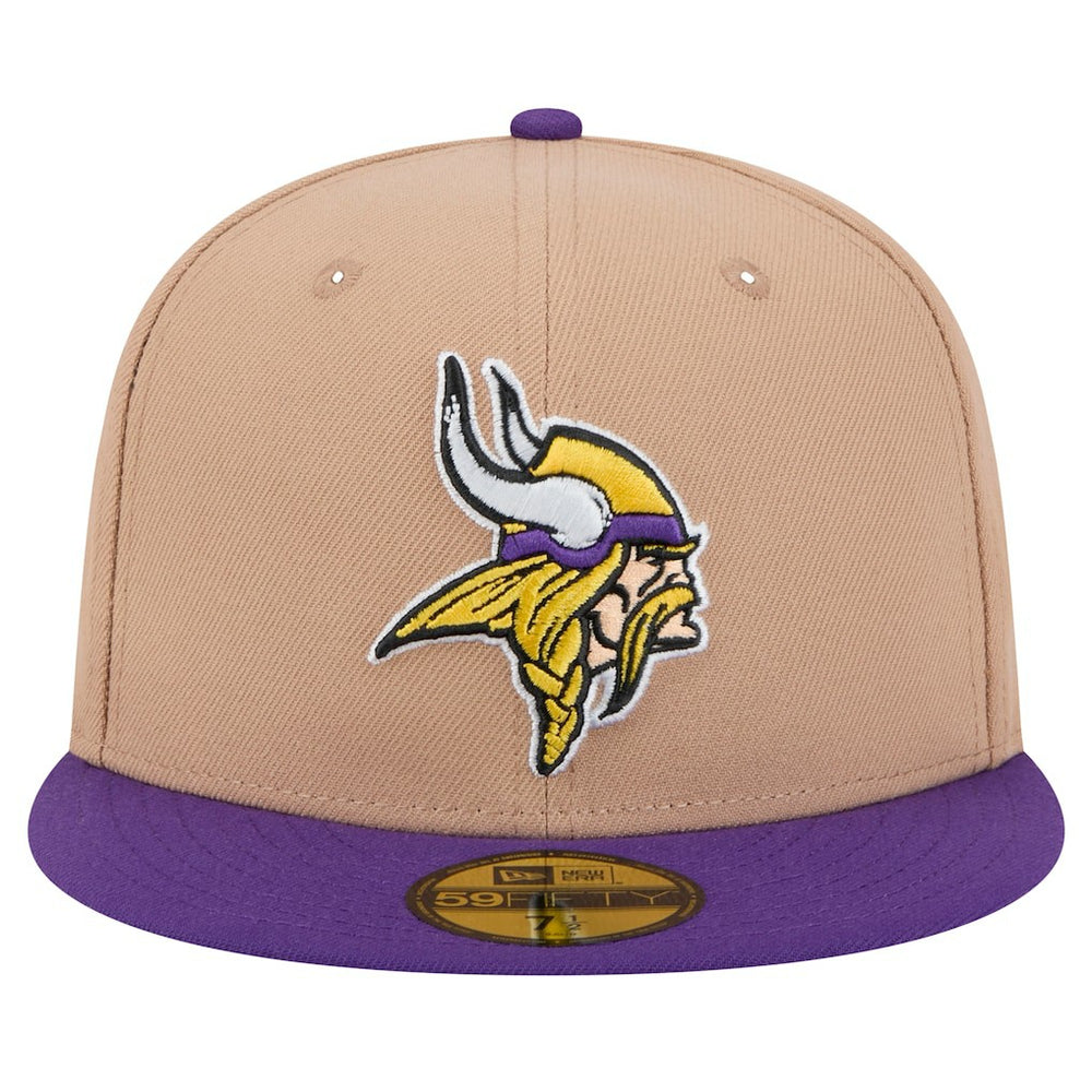 Minnesota Vikings New Era Logo Main 59FIFTY Fitted Hat - Tan online