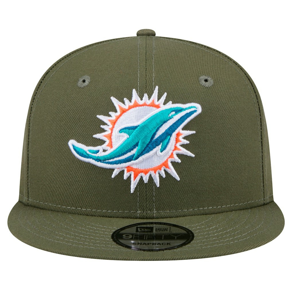 Miami Dolphins New Era Main 9FIFTY Snapback Hat - Olive sale