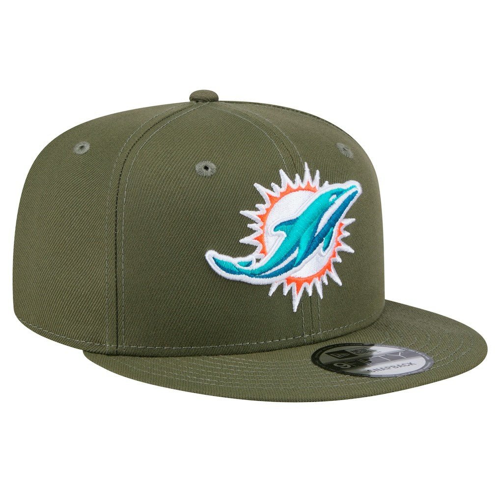 Miami Dolphins New Era Main 9FIFTY Snapback Hat - Olive sale