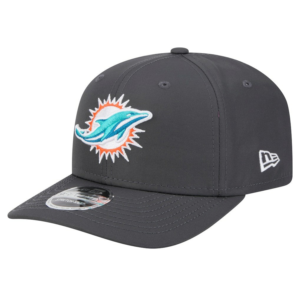 Miami Dolphins New Era Main 9SEVENTY Stretch-Snap Hat - Graphite on sale