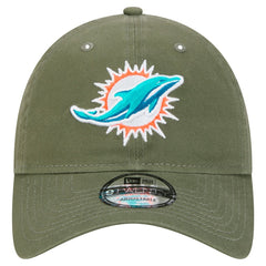 Miami Dolphins New Era Main 9TWENTY Adjustable Hat - Olive for sale