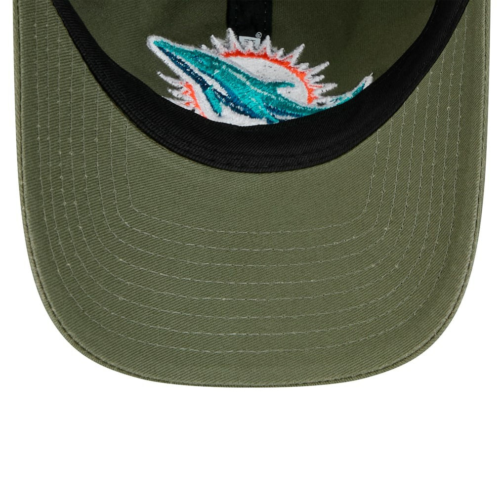Miami Dolphins New Era Main 9TWENTY Adjustable Hat - Olive for sale