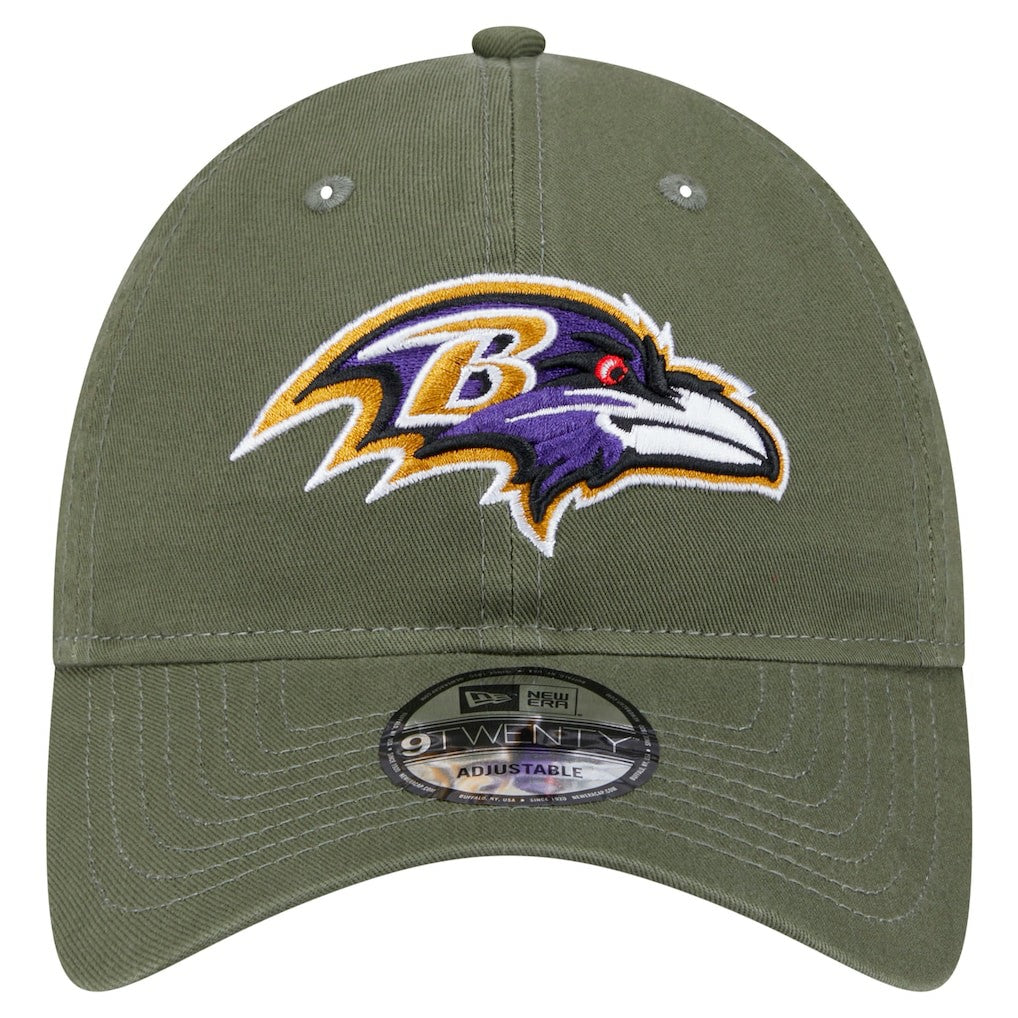 Baltimore Ravens New Era Main 9TWENTY Adjustable Hat - Olive discount