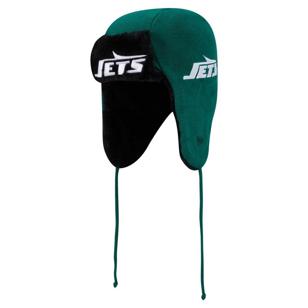 New York Jets New Era Helmet Head Trapper Knit Hat - Green discount