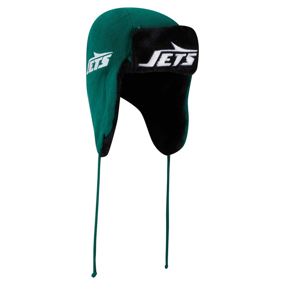 New York Jets New Era Helmet Head Trapper Knit Hat - Green discount