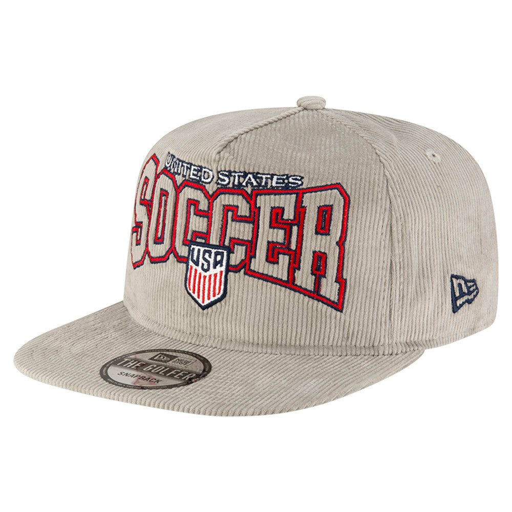USMNT New Era Corduroy Golfer Adjustable Hat - Gray outlet