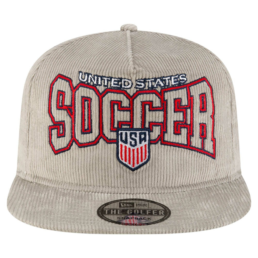 USMNT New Era Corduroy Golfer Adjustable Hat - Gray outlet