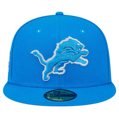 Detroit Lions New Era Main Side Patch 59FIFTY Fitted Hat - Blue sale