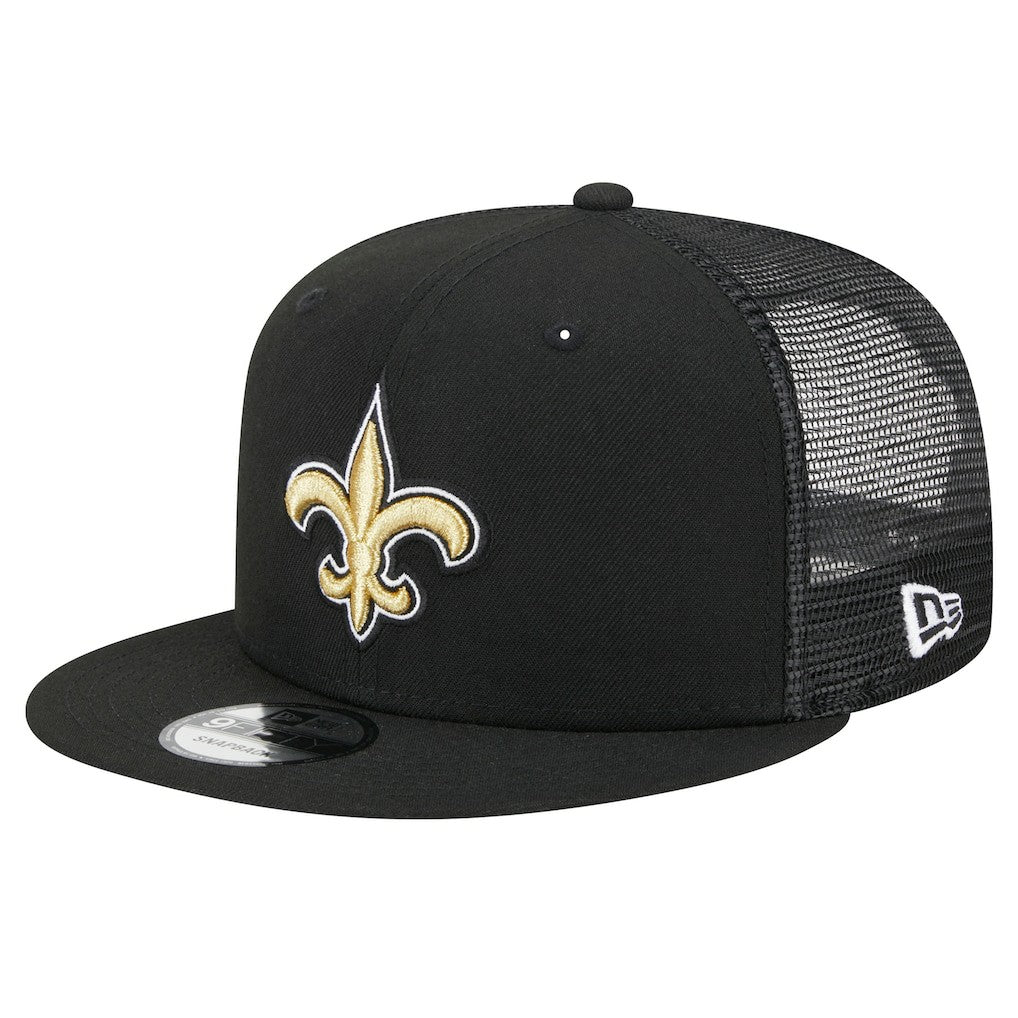 New Orleans Saints New Era Main Trucker 9FIFTY Snapback Hat - Black outlet