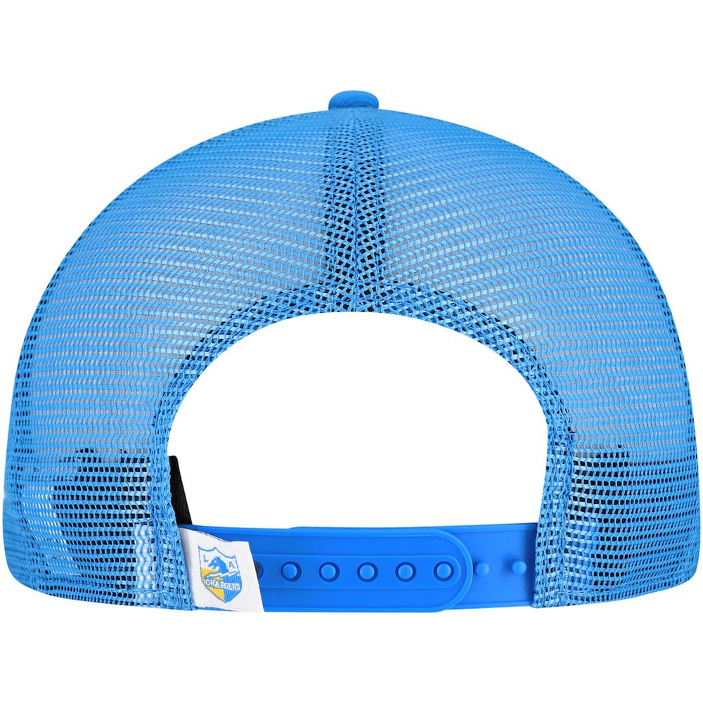 Los Angeles Chargers New Era Throwback Main Trucker 9FIFTY Snapback Hat - Powder Blue outlet