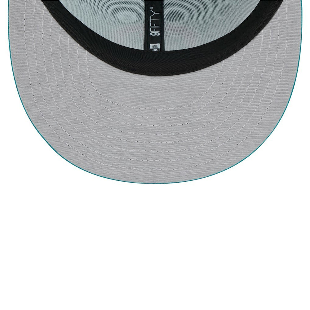Miami Dolphins New Era Throwback Main Trucker 9FIFTY Snapback Hat - Aqua on sale
