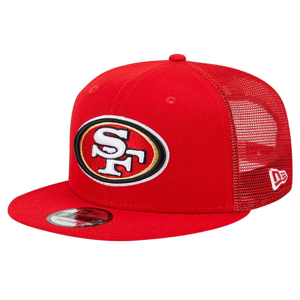 San Francisco 49ers New Era Main Trucker 9FIFTY Snapback Hat - Scarlet on sale