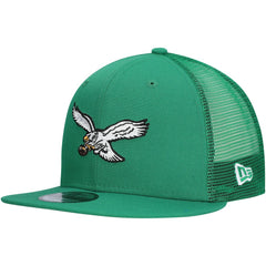 Philadelphia Eagles New Era Throwback Main Trucker 9FIFTY Snapback Hat - Kelly Green discount