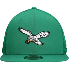 Philadelphia Eagles New Era Throwback Main Trucker 9FIFTY Snapback Hat - Kelly Green discount