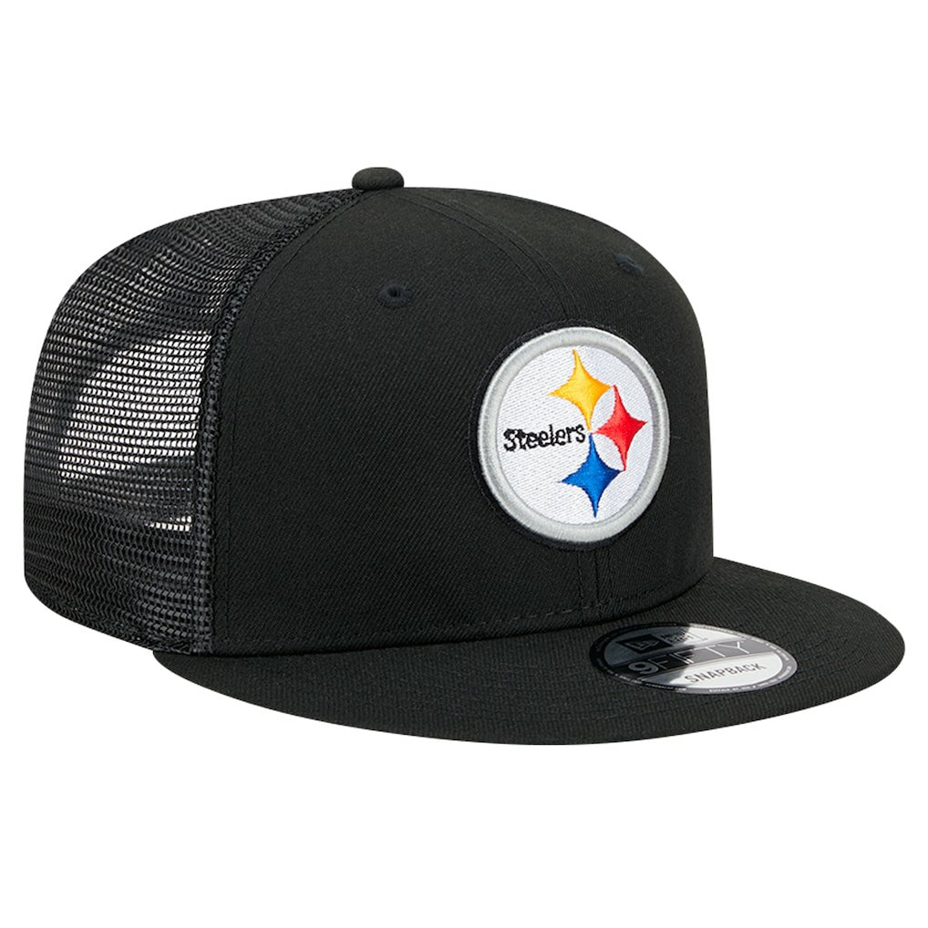 Pittsburgh Steelers New Era Main Trucker 9FIFTY Snapback Hat - Black outlet