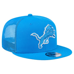 Detroit Lions New Era Main Trucker 9FIFTY Snapback Hat - Blue for sale