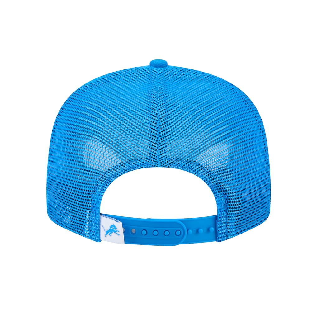 Detroit Lions New Era Main Trucker 9FIFTY Snapback Hat - Blue for sale