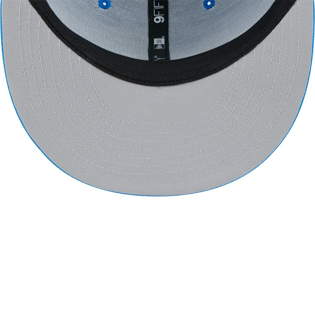 Detroit Lions New Era Main Trucker 9FIFTY Snapback Hat - Blue for sale