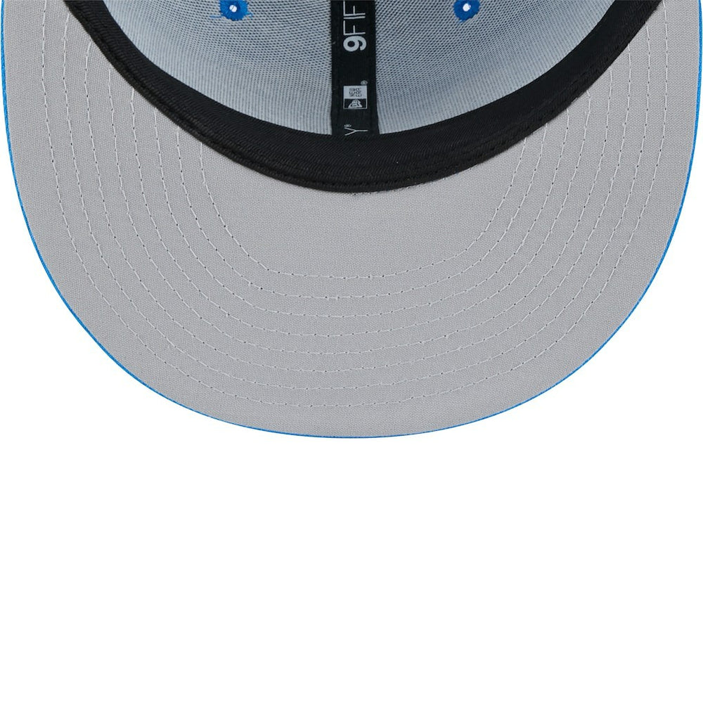 Detroit Lions New Era Main Trucker 9FIFTY Snapback Hat - Blue for sale