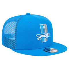 Detroit Lions New Era Throwback Main Trucker 9FIFTY Snapback Hat - Blue for sale