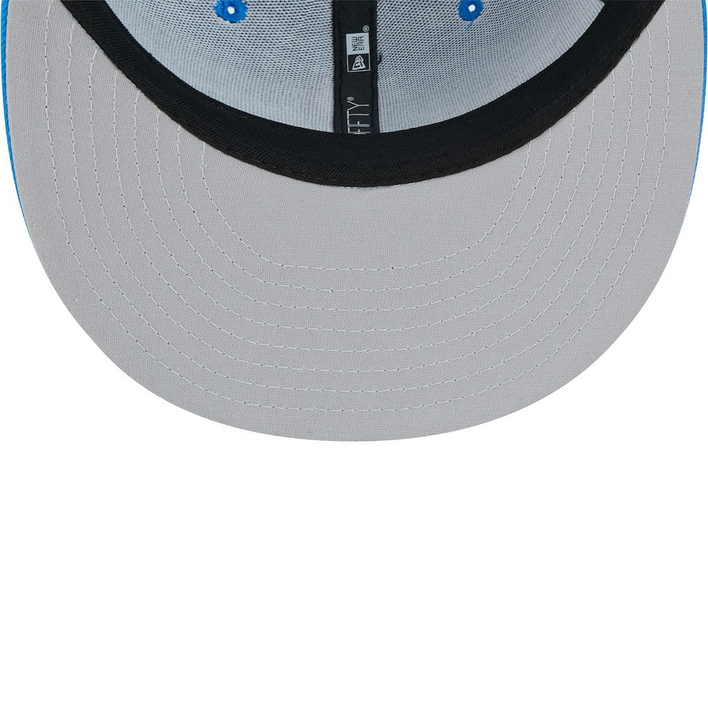 Detroit Lions New Era Throwback Main Trucker 9FIFTY Snapback Hat - Blue for sale