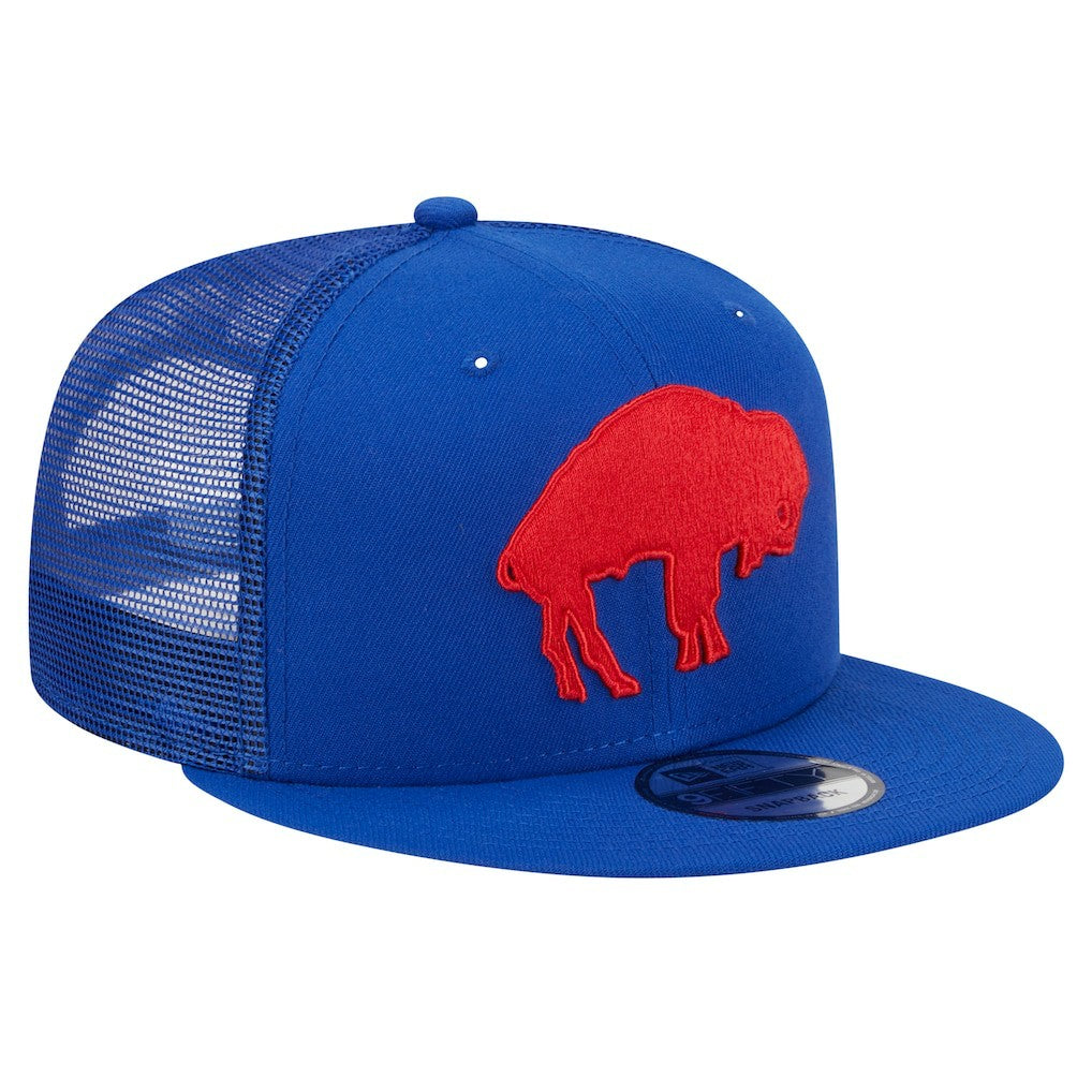 Buffalo Bills New Era Throwback Main Trucker 9FIFTY Snapback Hat - Royal for sale