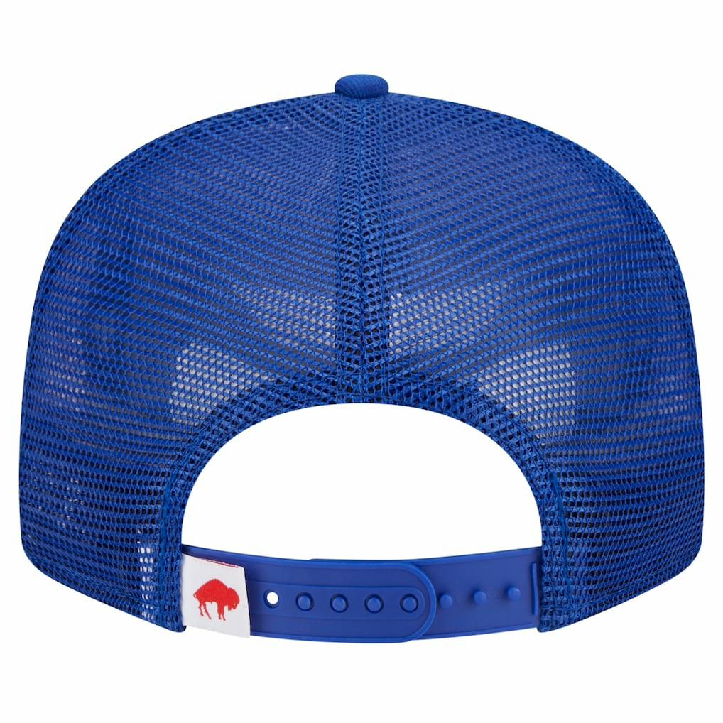 Buffalo Bills New Era Throwback Main Trucker 9FIFTY Snapback Hat - Royal for sale