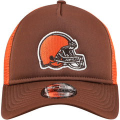 Cleveland Browns New Era Youth A-Frame 9FORTY Trucker Adjustable Hat - Brown cheap
