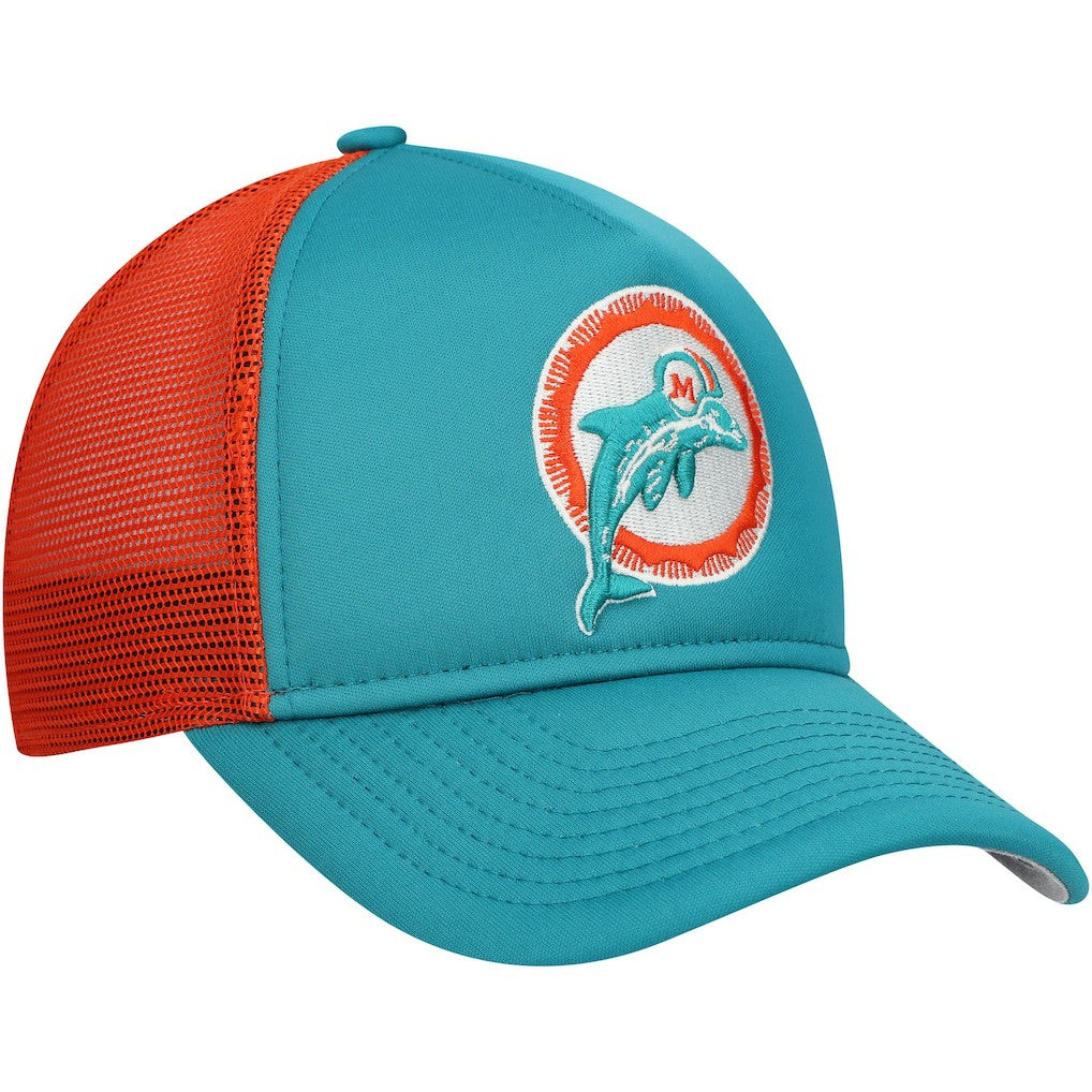 Miami Dolphins New Era Youth A-Frame 9FORTY Trucker Adjustable Hat - Aqua online