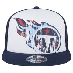 Tennessee Titans New Era Youth Distressed 9FIFTY A-Frame Snapback Hat - White/Navy cheap