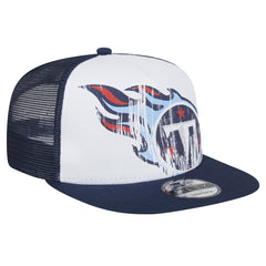 Tennessee Titans New Era Youth Distressed 9FIFTY A-Frame Snapback Hat - White/Navy cheap