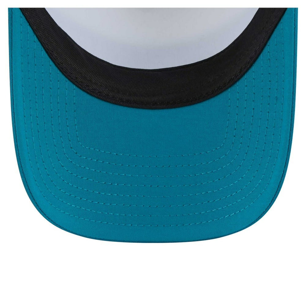Jacksonville Jaguars New Era Youth Sport Night Color Block 9FORTY A-Frame Trucker Adjustable Hat - Teal discount