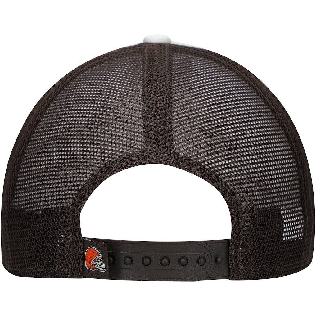 Cleveland Browns New Era Youth Sport Night Color Block 9FORTY A-Frame Trucker Adjustable Hat - Brown cheap