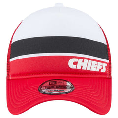 Kansas City Chiefs New Era Youth Sport Night Color Block 9FORTY A-Frame Trucker Adjustable Hat - Red for sale