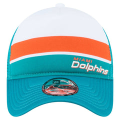 Miami Dolphins New Era Youth Sport Night Color Block 9FORTY A-Frame Trucker Adjustable Hat - Aqua outlet