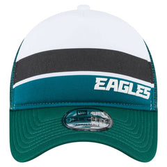 Philadelphia Eagles New Era Youth Sport Night Color Block 9FORTY A-Frame Trucker Adjustable Hat - Midnight Green discount