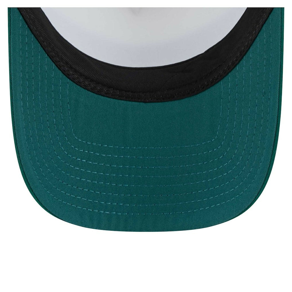 Philadelphia Eagles New Era Youth Sport Night Color Block 9FORTY A-Frame Trucker Adjustable Hat - Midnight Green discount